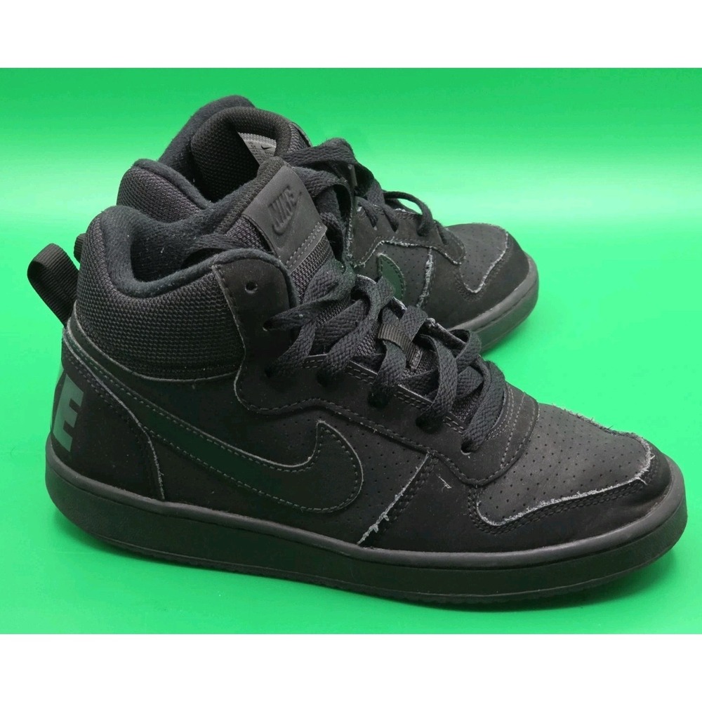Nike Youth Boy's 5Y Court Borough Mid 839977-001 Black Basketball Shoes Sneaker